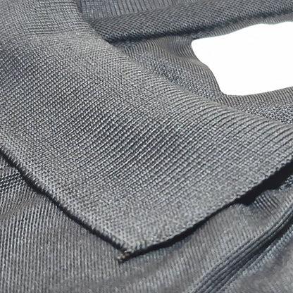 Black Wild Clothing Men Solid Old Money Style Textured Knitted Button Collar Polo T-Shirt (1027))