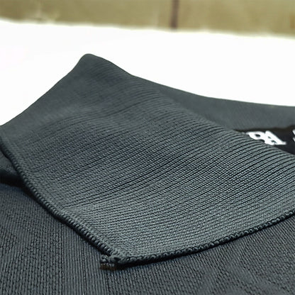 GREY Men Old Money Style Textured Knitted Snap-Button (1040)