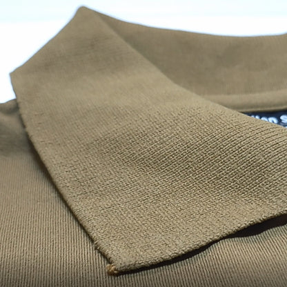 KHAKHIIMen Old Money Style Solid Textured Knitted Snap-Button Collar Polo T-Shirt(1046)