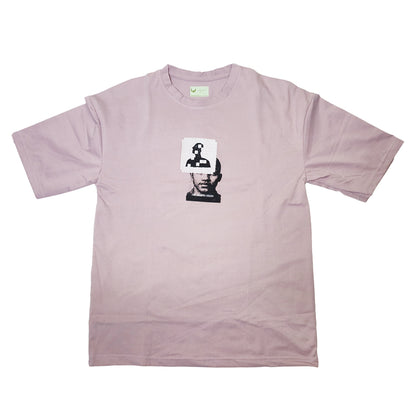 Clothora Men's Lavender The Missing Pieces Puzzle Graphic Oversized T-Shirt | Aesthetic Tee(1058)