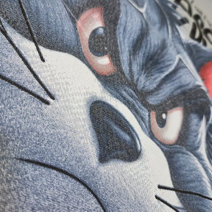 Clothora Men's Grey Goodness Grumpy Cat Graphic Oversized T-Shirt | Cartoon Streetwear Tee(1063)