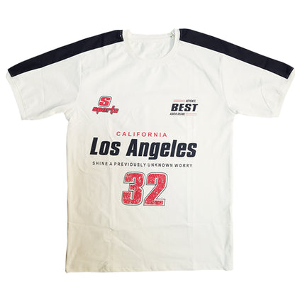 Off-White Cream "CALIFORNIA LOS ANGELES 32" T-Shirt(1003)