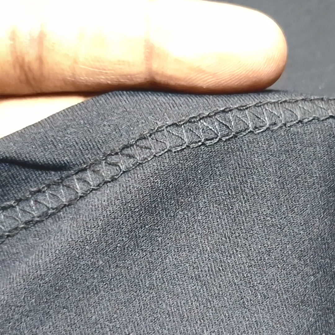 BLACK Men Old Money Style Solid Textured Knitted Snap-Button Collar Polo T-Shirt(1043)