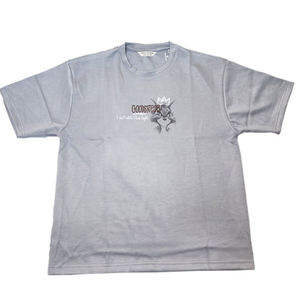 Clothora Men's Grey Goodness Grumpy Cat Graphic Oversized T-Shirt | Cartoon Streetwear Tee(1063)