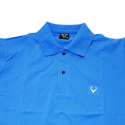LIGHT BLUE Men Old Money Style Solid Textured Knitted Snap-Button Collar Polo T-Shirt(1047)