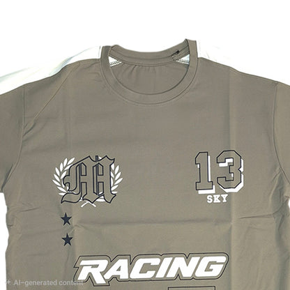 Olive Taupe "RACING DREAM 13" T-Shirt(1004)